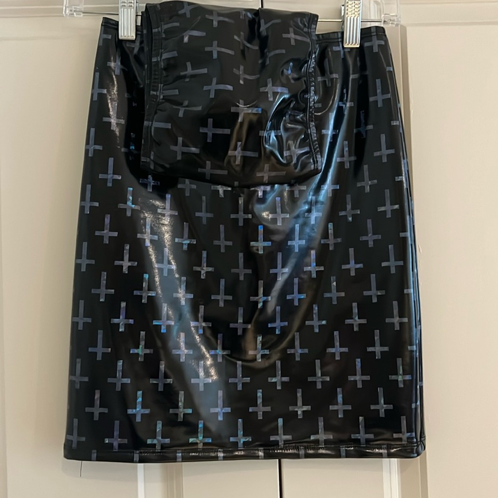Crazed Wear Holographic Cross PU Set Small